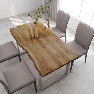 vidaXL Dining Table 43.3"x19.7"x29.9" Solid Wood Acacia-26