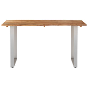 vidaXL Dining Table 43.3"x19.7"x29.9" Solid Wood Acacia-71