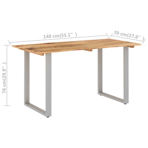 vidaXL Dining Table 43.3"x19.7"x29.9" Solid Wood Acacia-25
