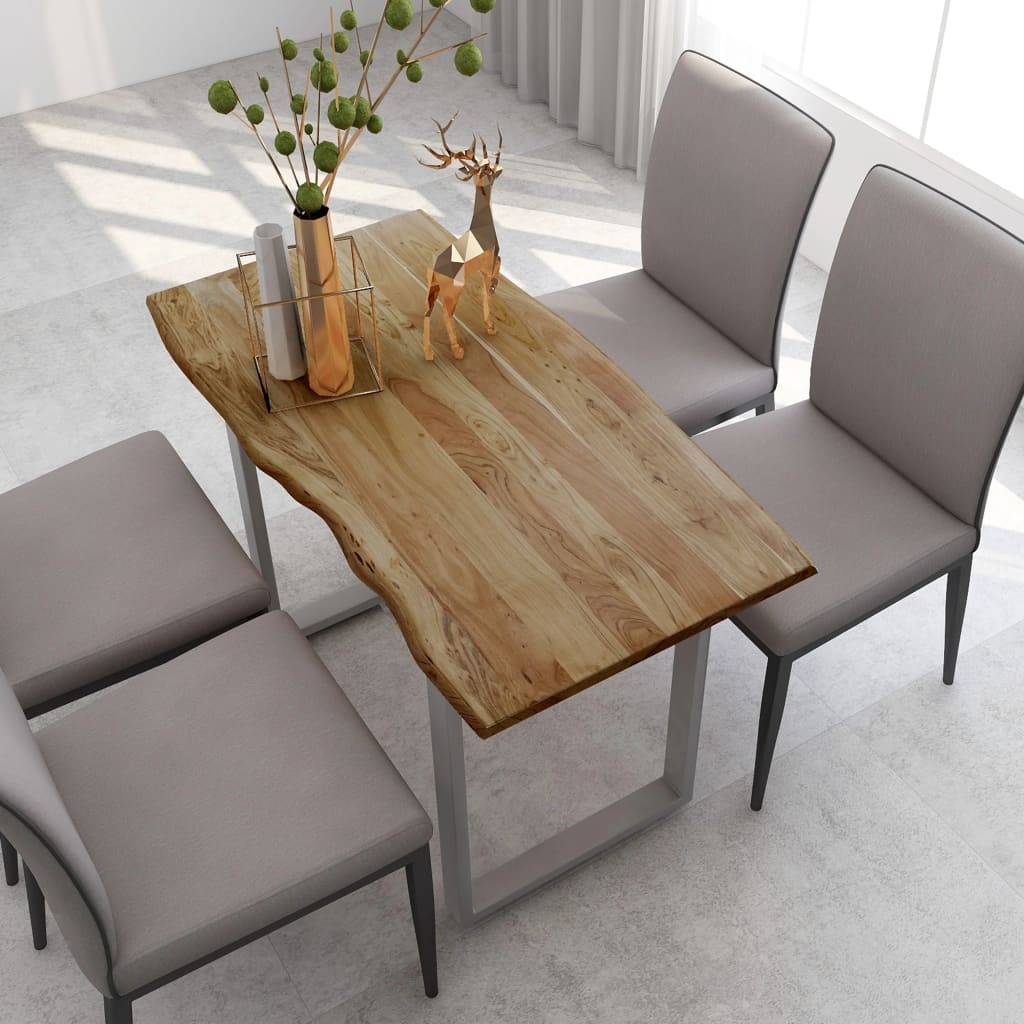 vidaXL Dining Table 43.3"x19.7"x29.9" Solid Wood Acacia-12