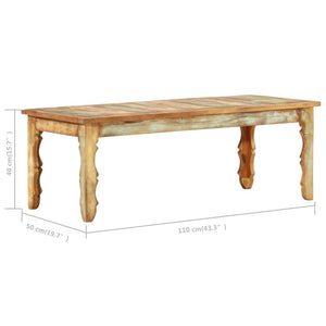 vidaXL Coffee Table Accent Console Table for Living Room Solid Reclaimed Wood-8