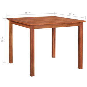 vidaXL Outdoor Dining Table Patio Table with Umbrella Hole Solid Acacia Wood-2