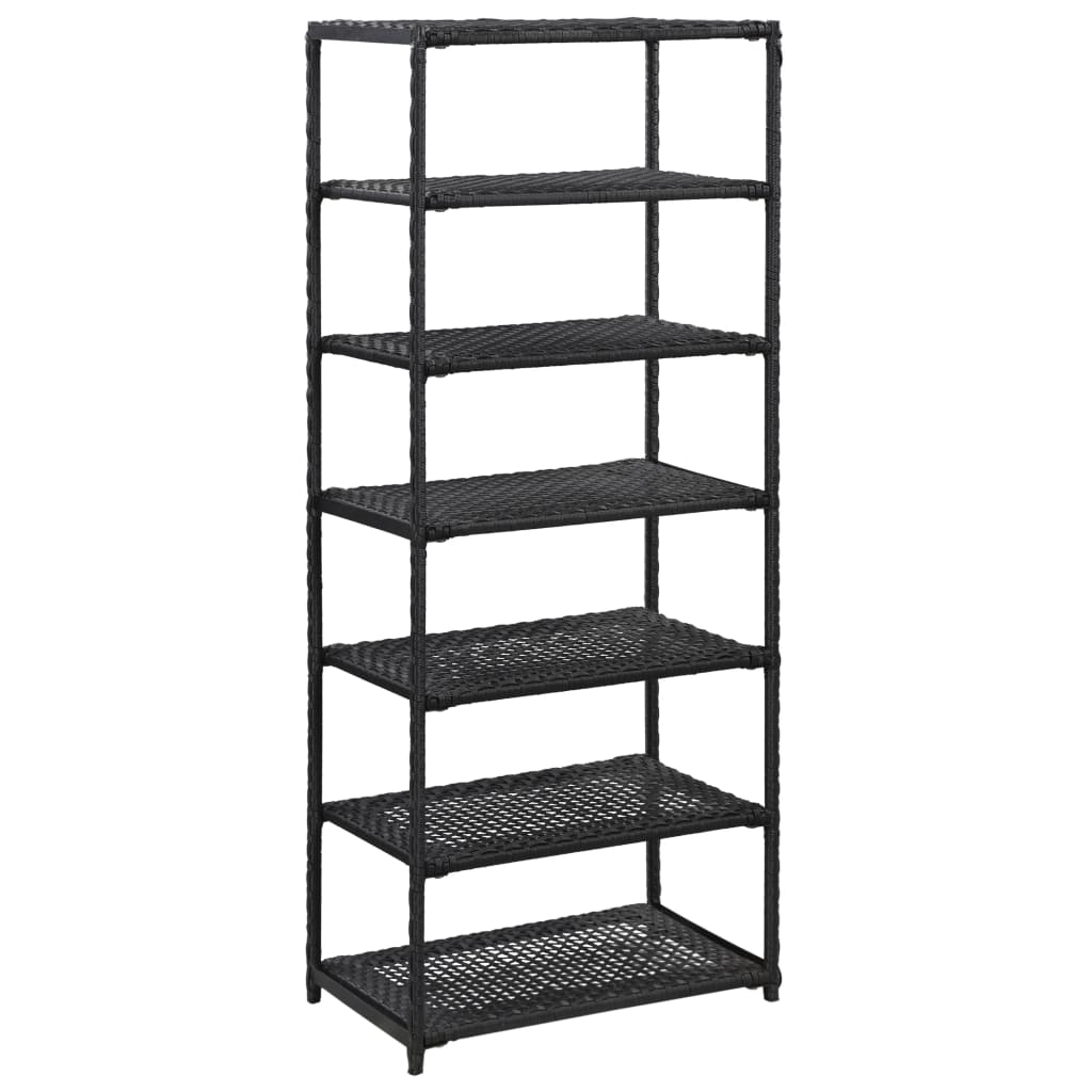 vidaXL Shoe Rack Shoe Storage Organizer Shoe Shelf Holder Entryway Poly Rattan-9