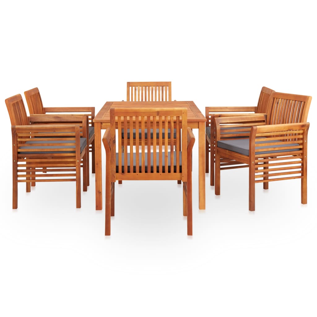 vidaXL 5 Piece Patio Dining Set with Cushions Solid Acacia Wood-1