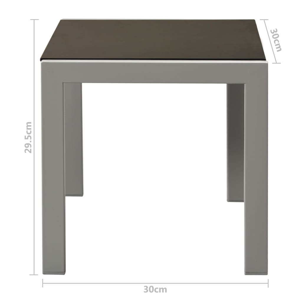 vidaXL Sun Loungers 2 pcs with Table Steel and Textilene Black-6