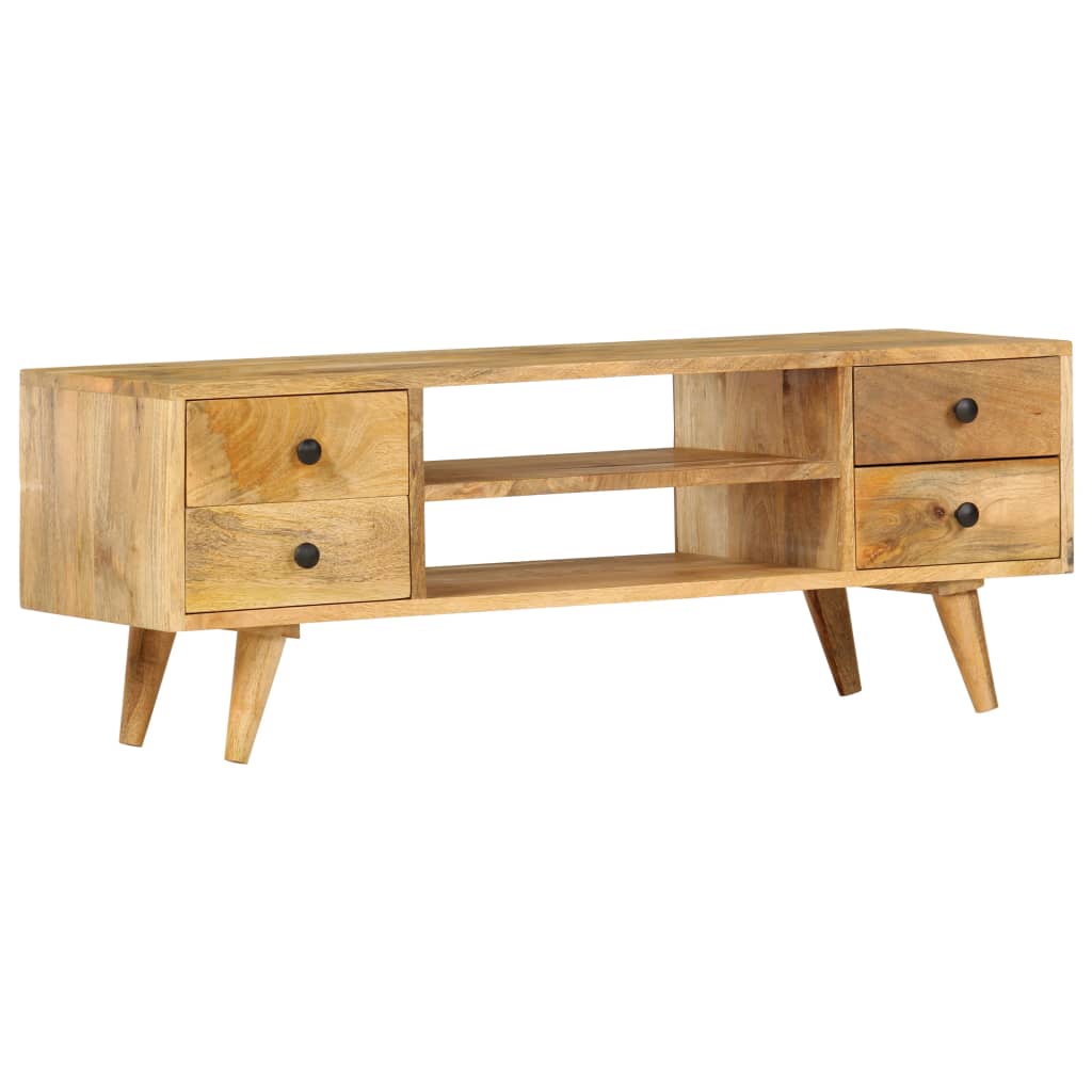 vidaXL TV Stand 43.3"x13.8"x15.7" Solid Wood Mango-1