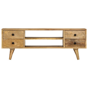 vidaXL TV Stand 43.3"x13.8"x15.7" Solid Wood Mango-2