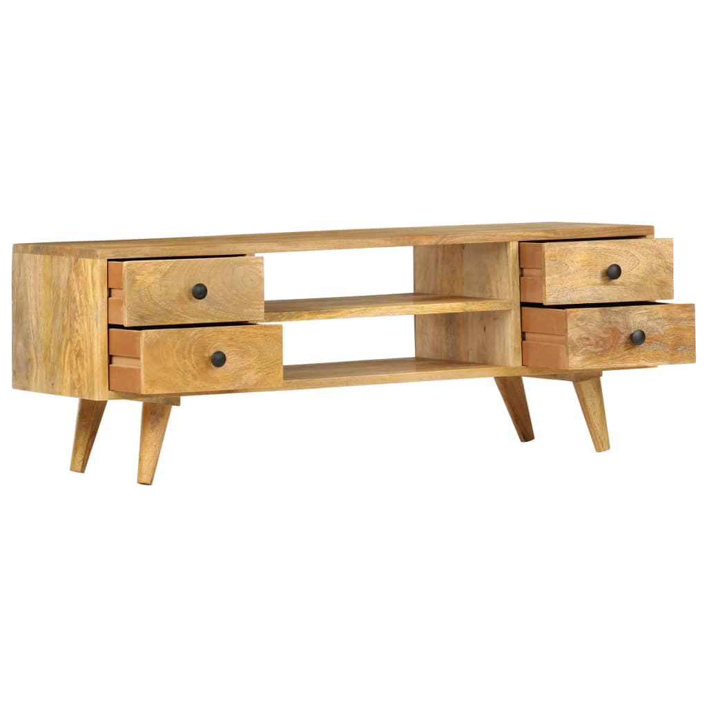 vidaXL TV Stand 43.3"x13.8"x15.7" Solid Wood Mango-4