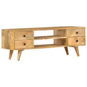 vidaXL TV Stand 43.3"x13.8"x15.7" Solid Wood Mango-10