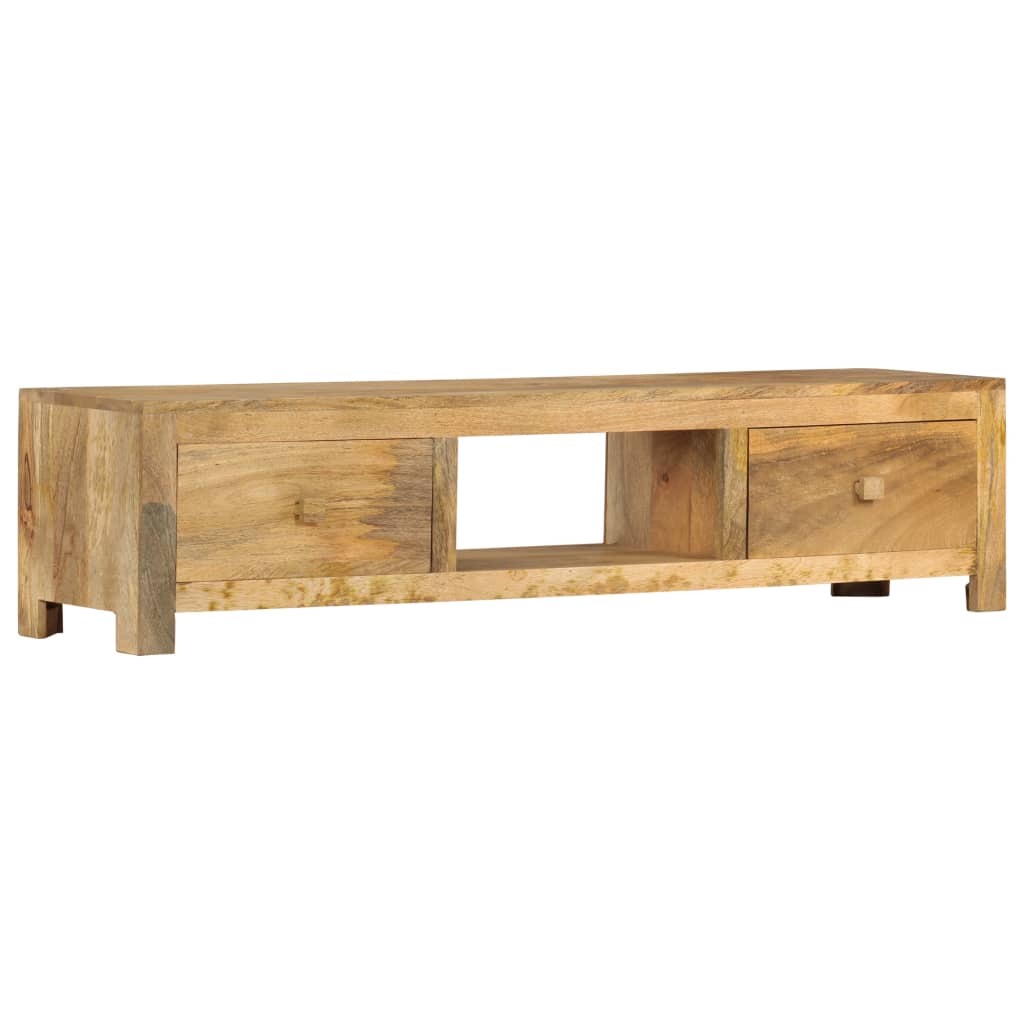 vidaXL TV Stand 55.1"x11.8"x12.6" Solid Wood Mango-11