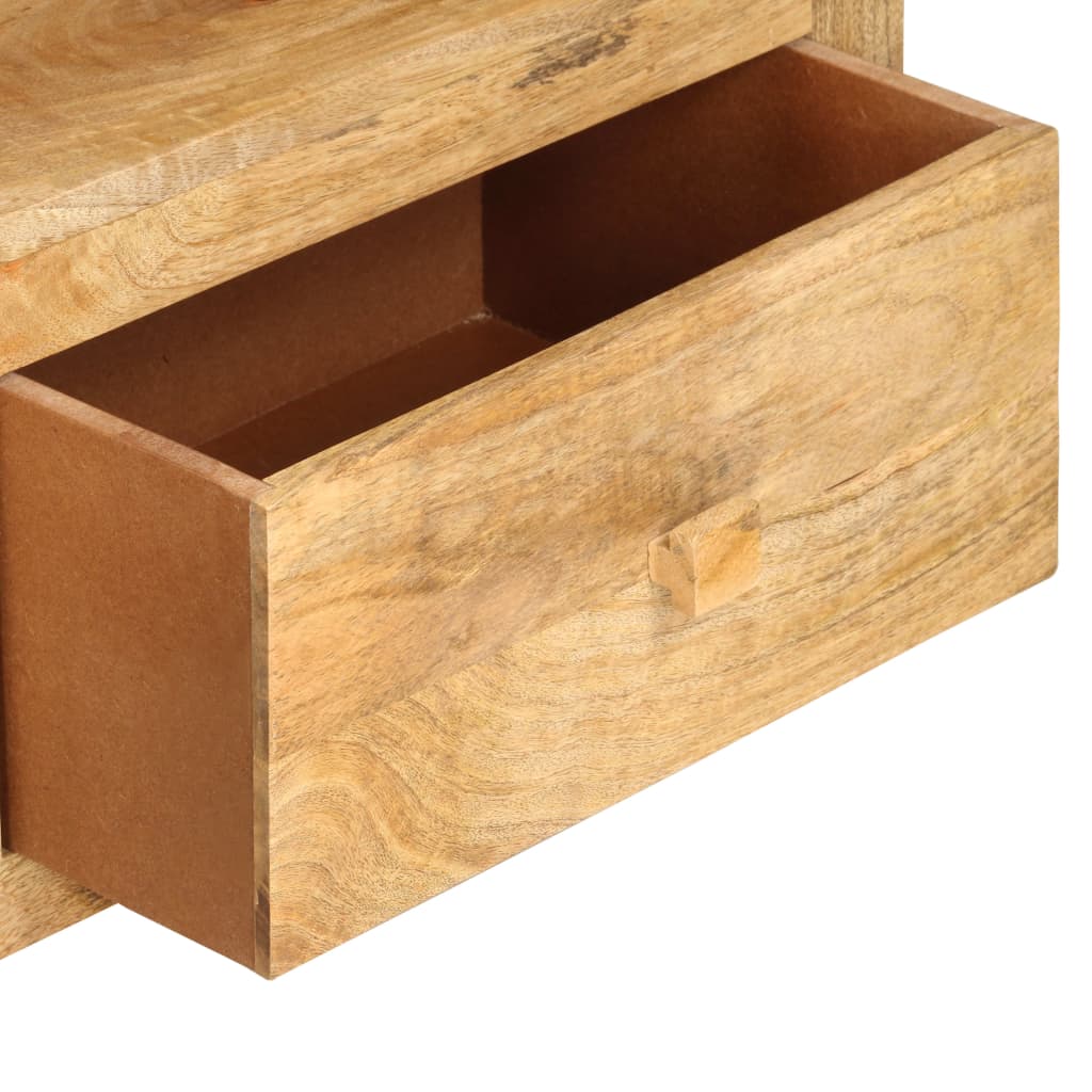 vidaXL TV Stand 55.1"x11.8"x12.6" Solid Wood Mango-5