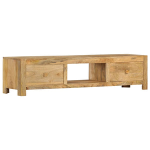 vidaXL TV Stand 55.1"x11.8"x12.6" Solid Wood Mango-10