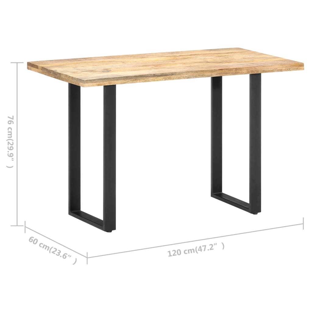 vidaXL Dining Table 47.2"x23.6"x29.9" Solid Mango Wood-6