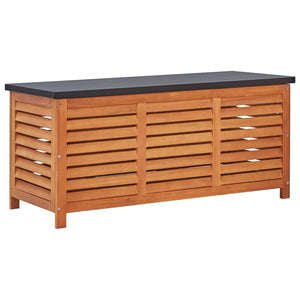 vidaXL Storage Box Outdoor Storage Chest Entryway Bench Solid Wood Eucalyptus-7