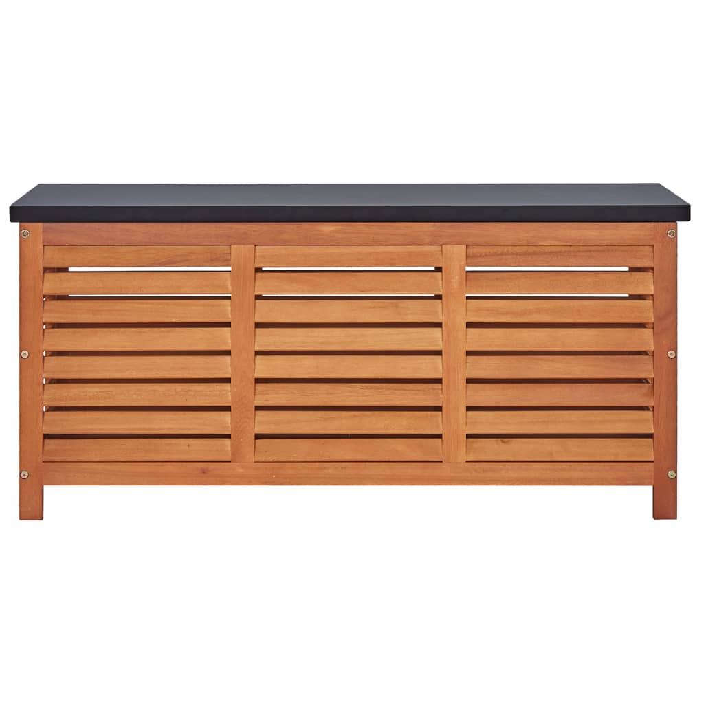 vidaXL Storage Box Outdoor Storage Chest Entryway Bench Solid Wood Eucalyptus-9