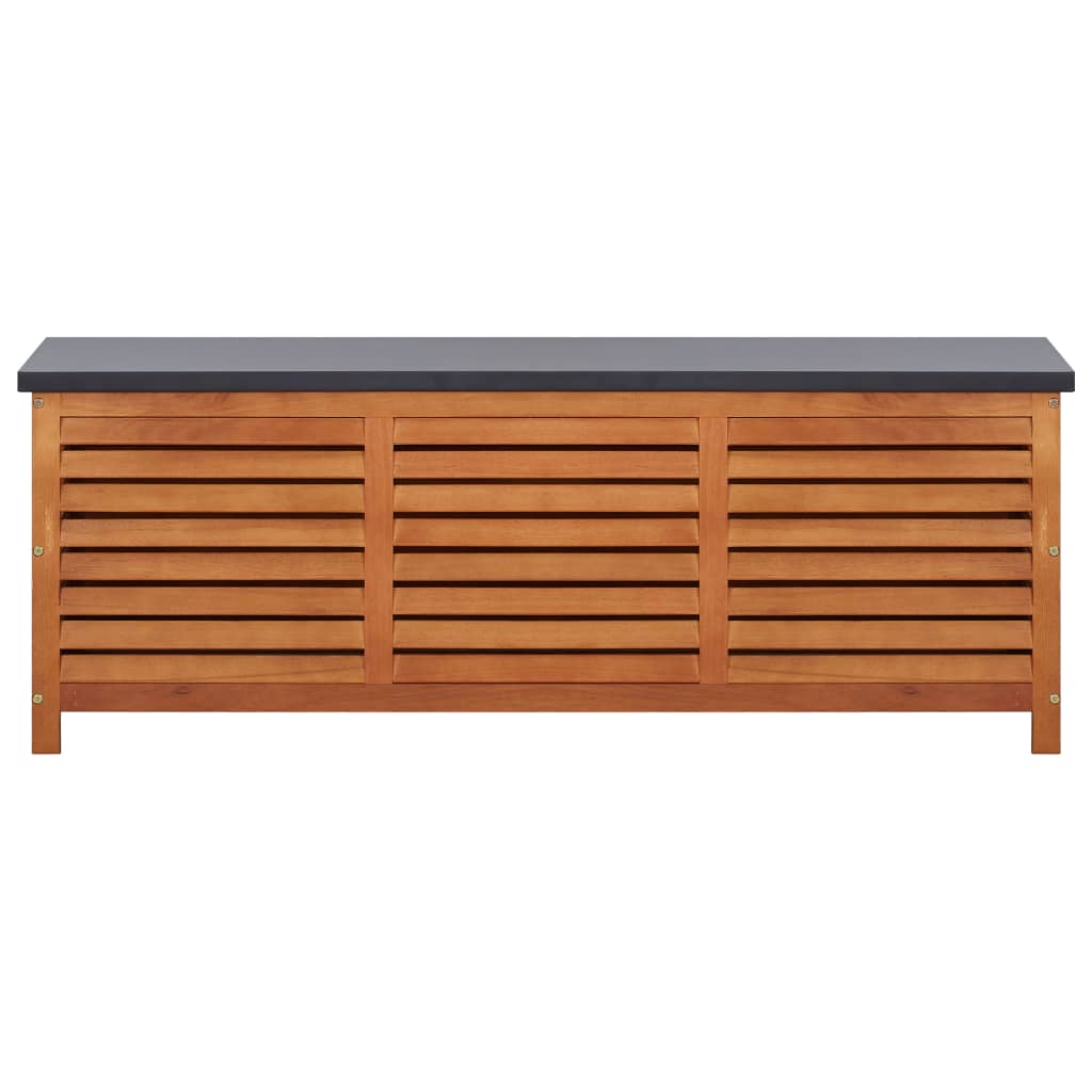 vidaXL Storage Box Outdoor Storage Chest Entryway Bench Solid Wood Eucalyptus-1