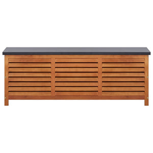 vidaXL Storage Box Outdoor Storage Chest Entryway Bench Solid Wood Eucalyptus-1