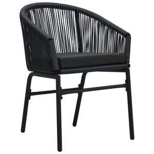 vidaXL Patio Chairs 2 Pcs Wicker Patio Dining Chair with Cushion PE Rattan-0