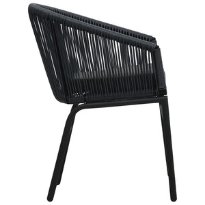 vidaXL Patio Chairs 2 Pcs Wicker Patio Dining Chair with Cushion PE Rattan-6