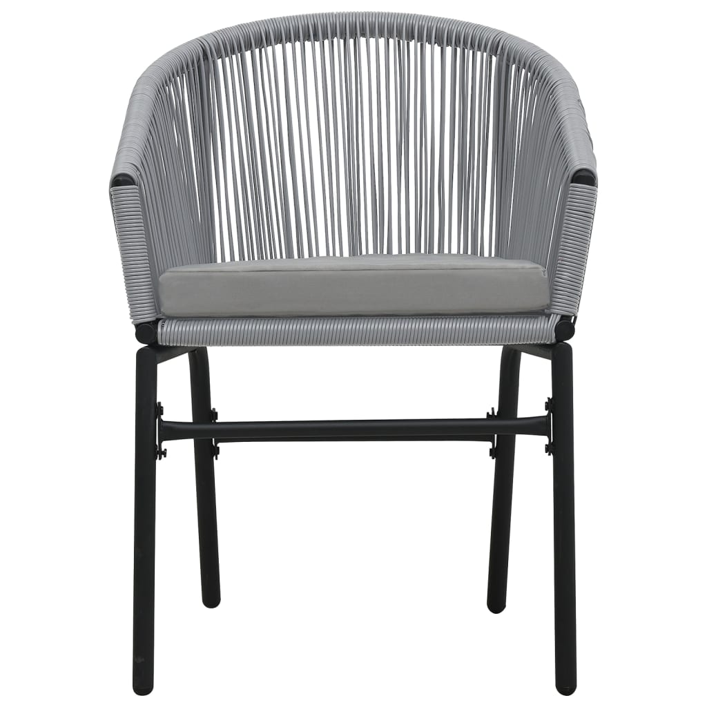 vidaXL Patio Chairs 2 Pcs Wicker Patio Dining Chair with Cushion PE Rattan-13