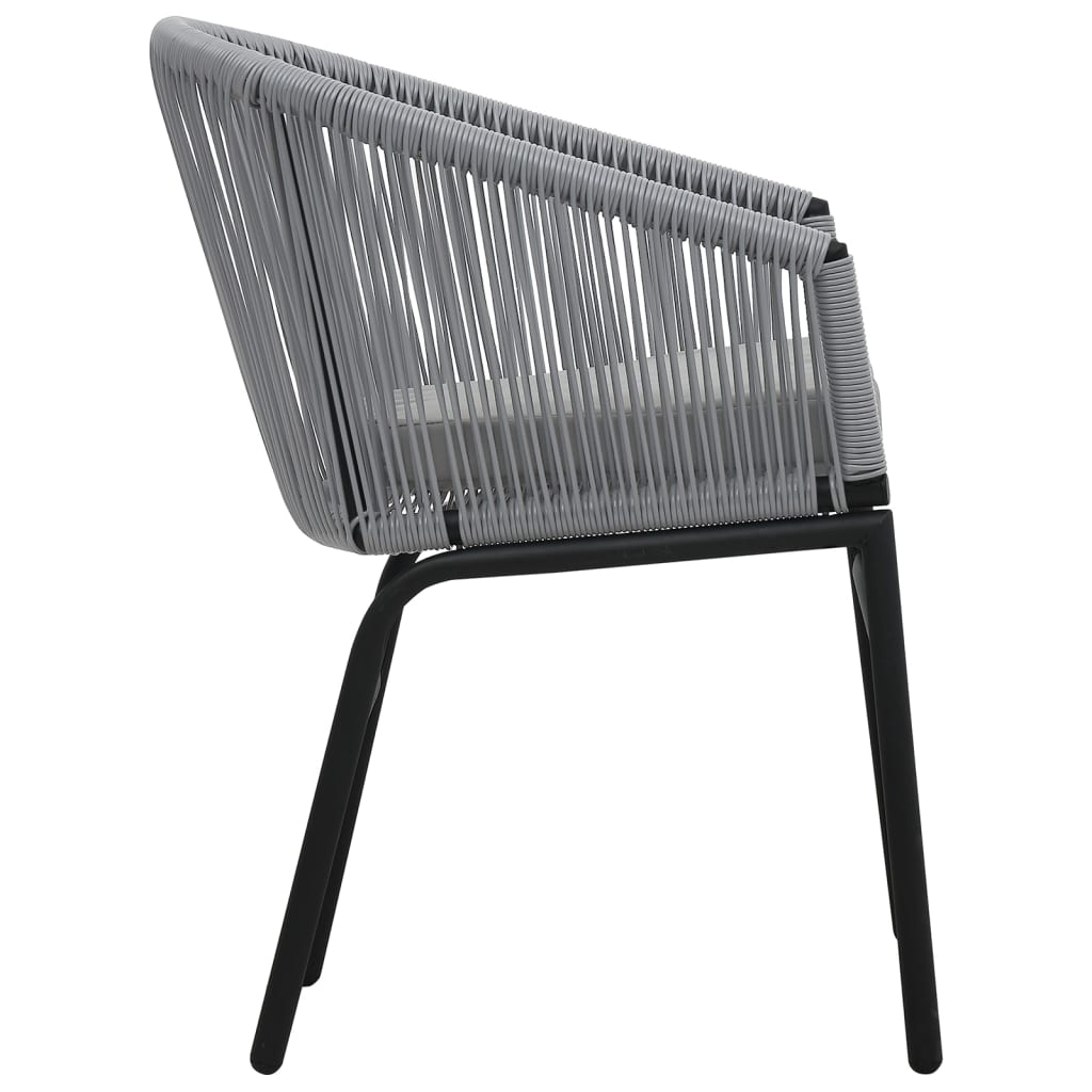 vidaXL Patio Chairs 2 Pcs Wicker Patio Dining Chair with Cushion PE Rattan-15