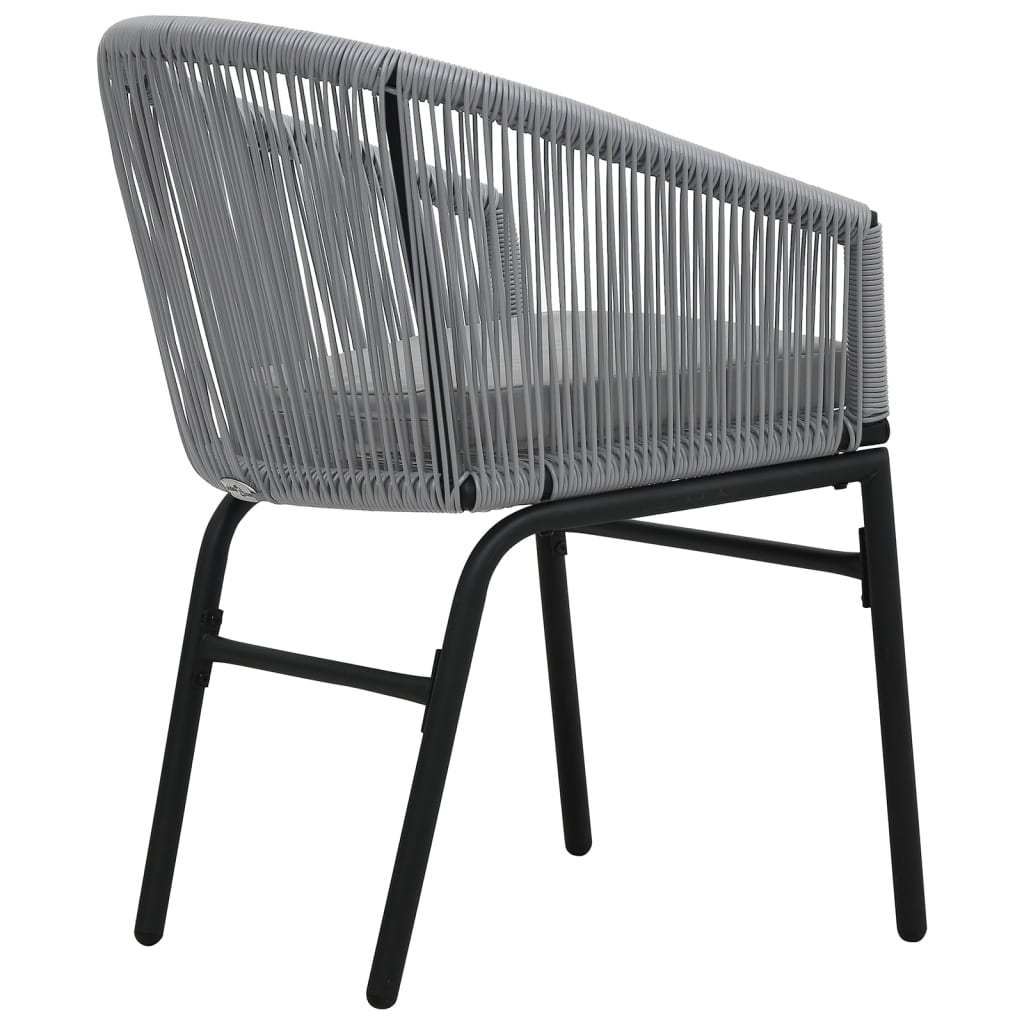 vidaXL Patio Chairs 2 Pcs Wicker Patio Dining Chair with Cushion PE Rattan-17