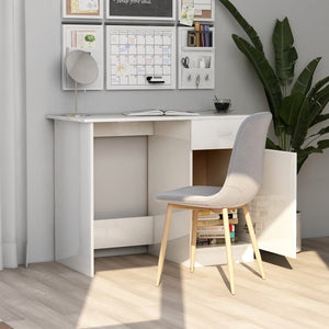 vidaXL Desk Standing Computer Desk Office Desk with Drawer Engineered Wood-13