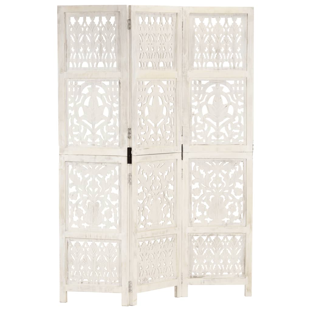 vidaXL Room Divider Hand Carved Room Divider Privacy Screen Solid Wood Mango-2