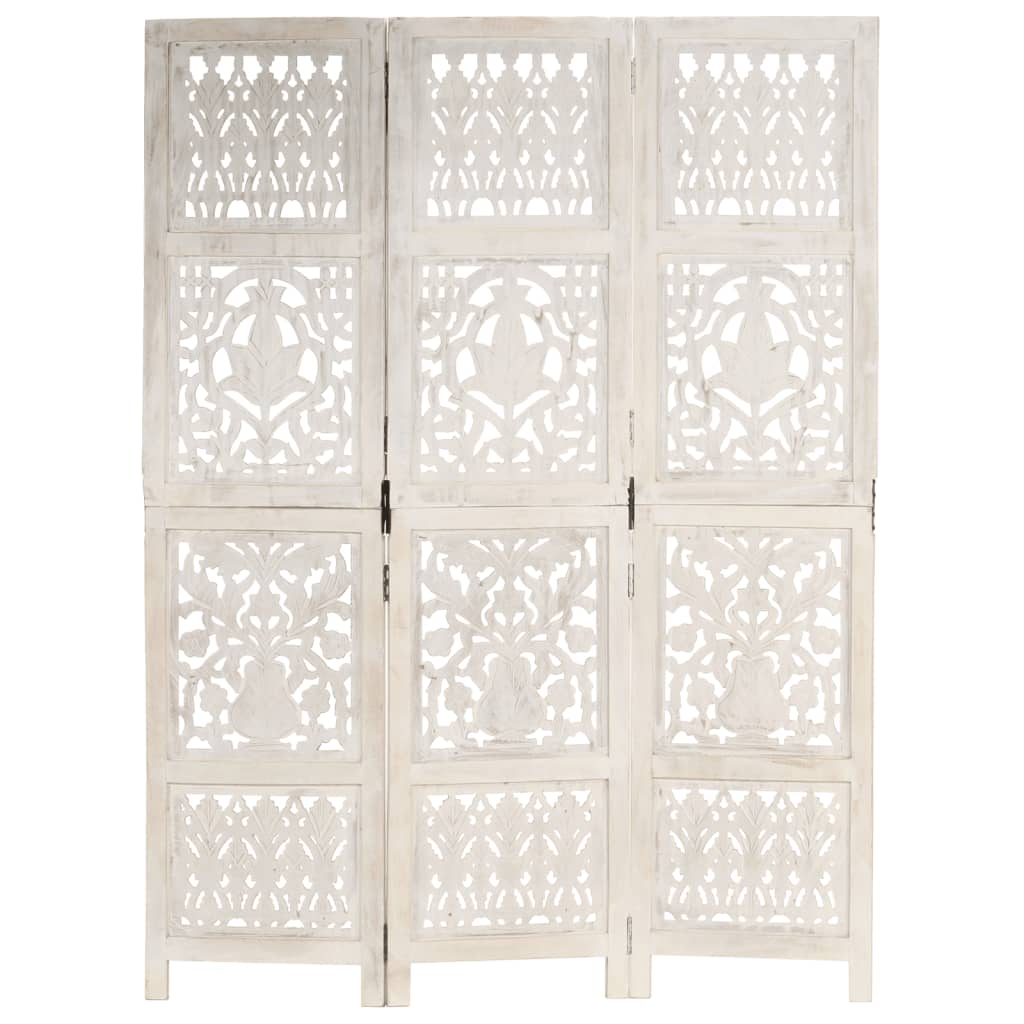 vidaXL Room Divider Hand Carved Room Divider Privacy Screen Solid Wood Mango-22