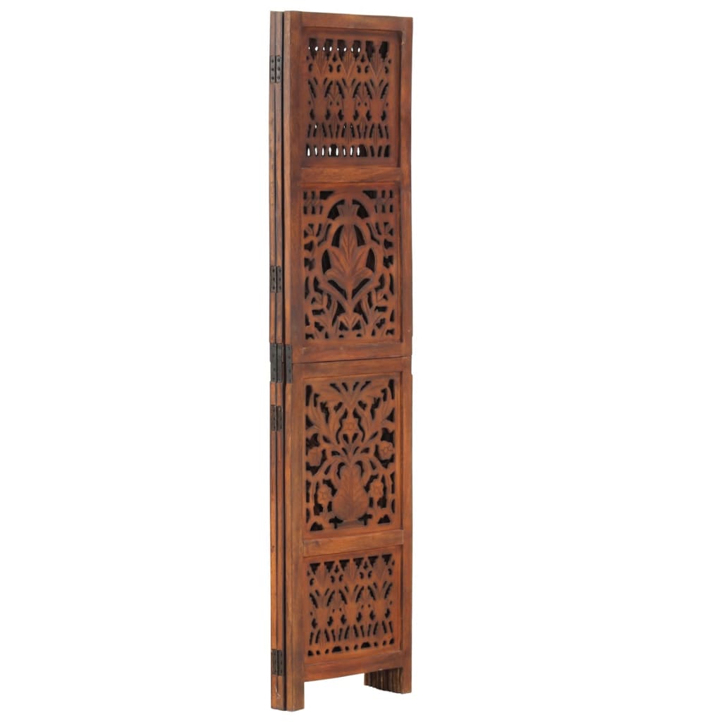 vidaXL Room Divider Hand Carved Room Divider Privacy Screen Solid Wood Mango-8