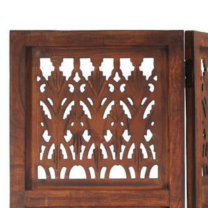 vidaXL Room Divider Hand Carved Room Divider Privacy Screen Solid Wood Mango-12