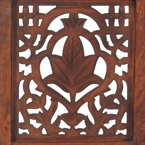 vidaXL Room Divider Hand Carved Room Divider Privacy Screen Solid Wood Mango-23