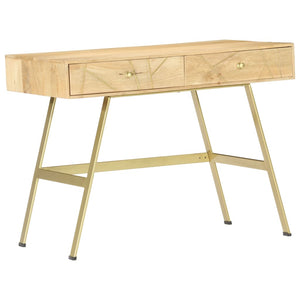 vidaXL Writing Desk with Drawers 39.4"x21.7"x29.5" Solid Mango Wood-5