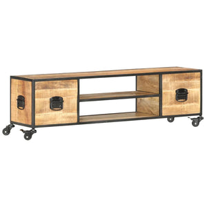 vidaXL TV Stand 51.2"x11.8"x15.4" Solid Wood Mango-0