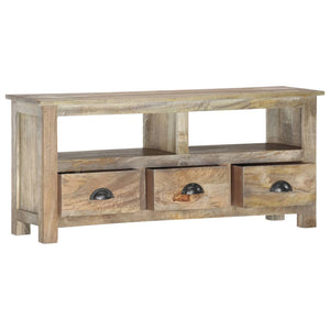 vidaXL TV Stand 43.3"x11.8"x19.7" Solid Wood Mango-3