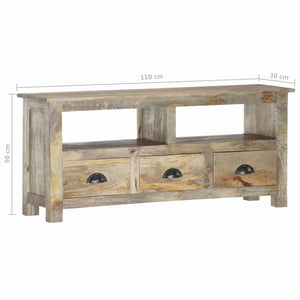 vidaXL TV Stand 43.3"x11.8"x19.7" Solid Wood Mango-7