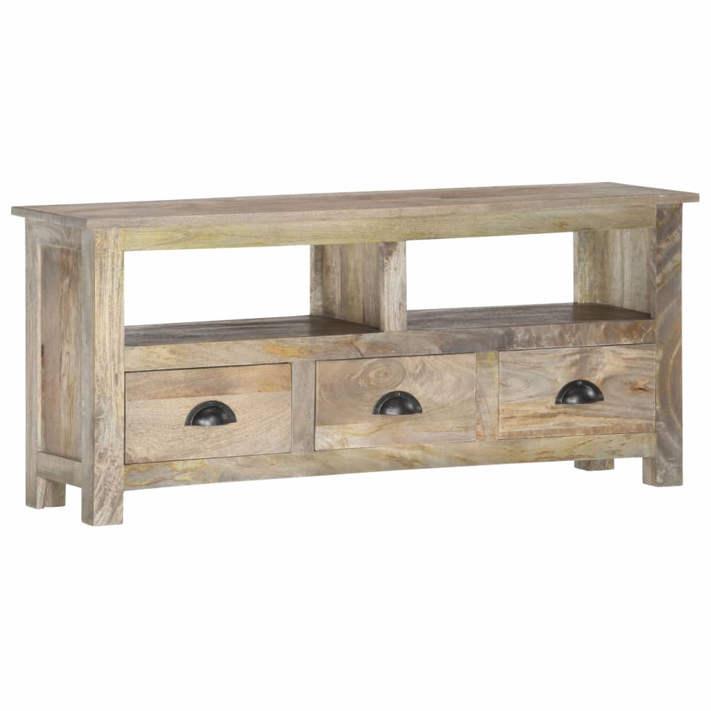 vidaXL TV Stand 43.3"x11.8"x19.7" Solid Wood Mango-8