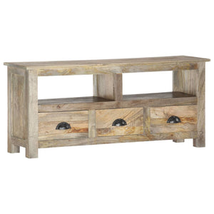 vidaXL TV Stand 43.3"x11.8"x19.7" Solid Wood Mango-9