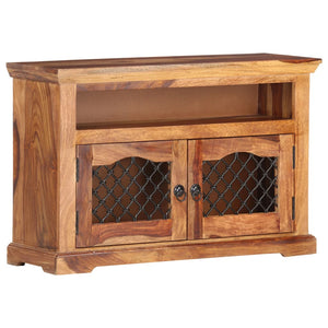 vidaXL TV Stand 35.4"x11.8"x23.6" Solid Wood Sheesham-0