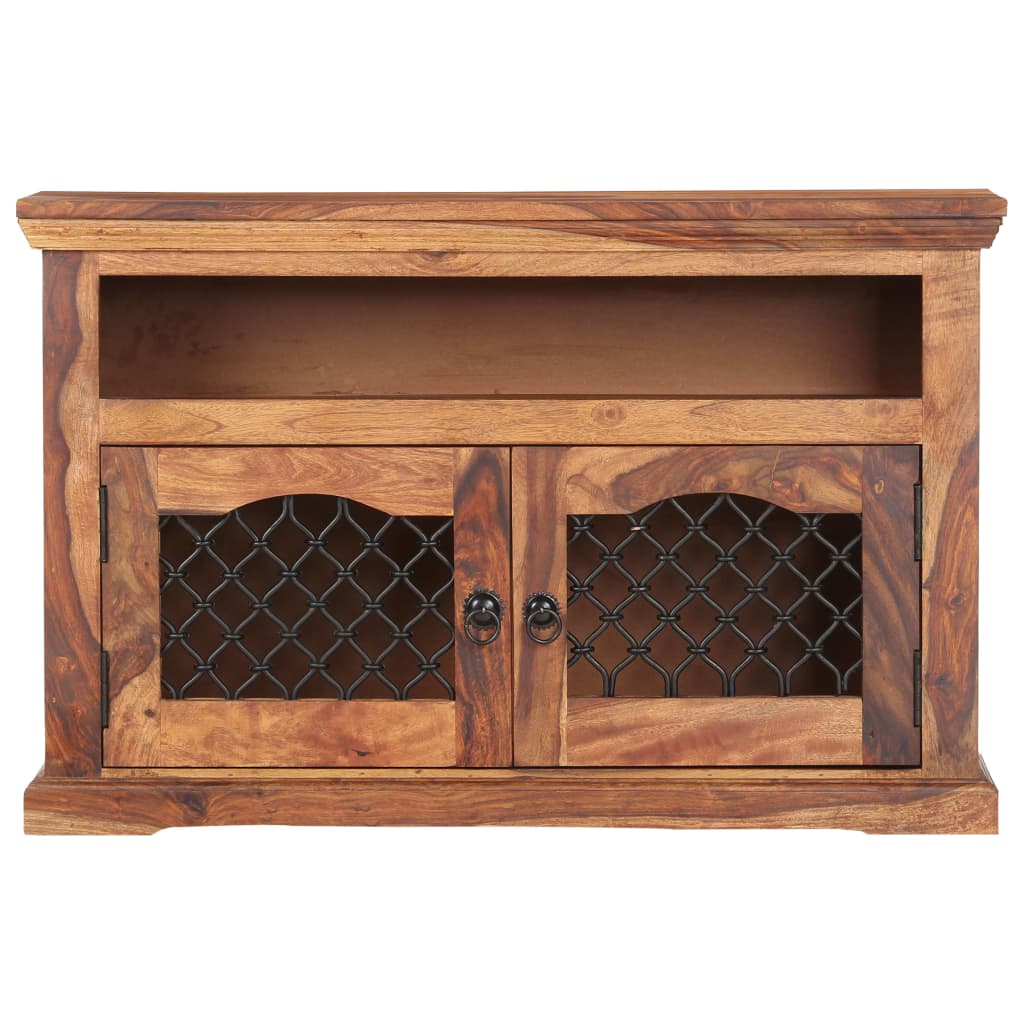 vidaXL TV Stand 35.4"x11.8"x23.6" Solid Wood Sheesham-3