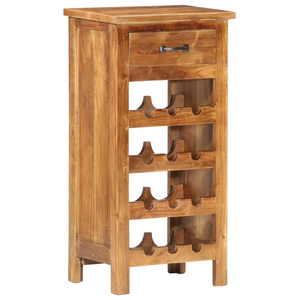 vidaXL Wine Cabinet 15.7"x11.8"x31.5" Solid Acacia Wood-11