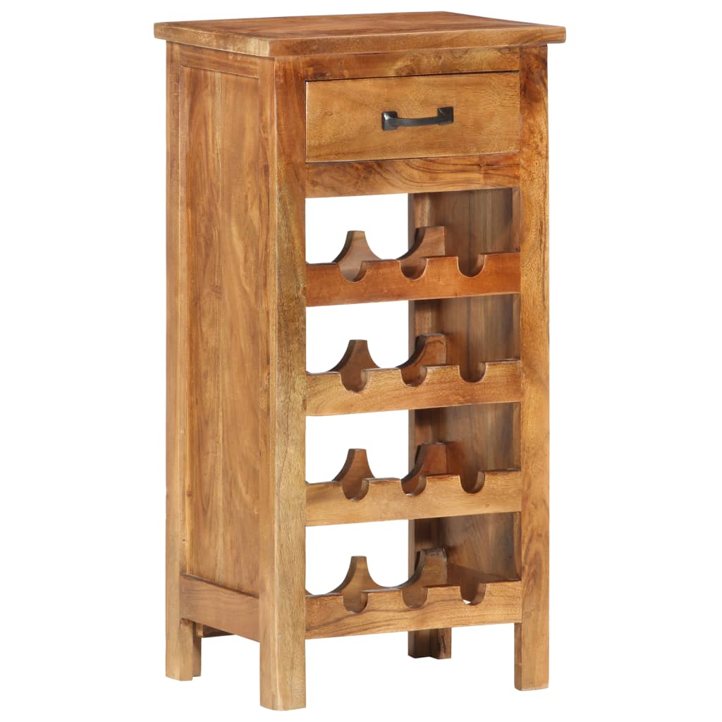 vidaXL Wine Cabinet 15.7"x11.8"x31.5" Solid Acacia Wood-0