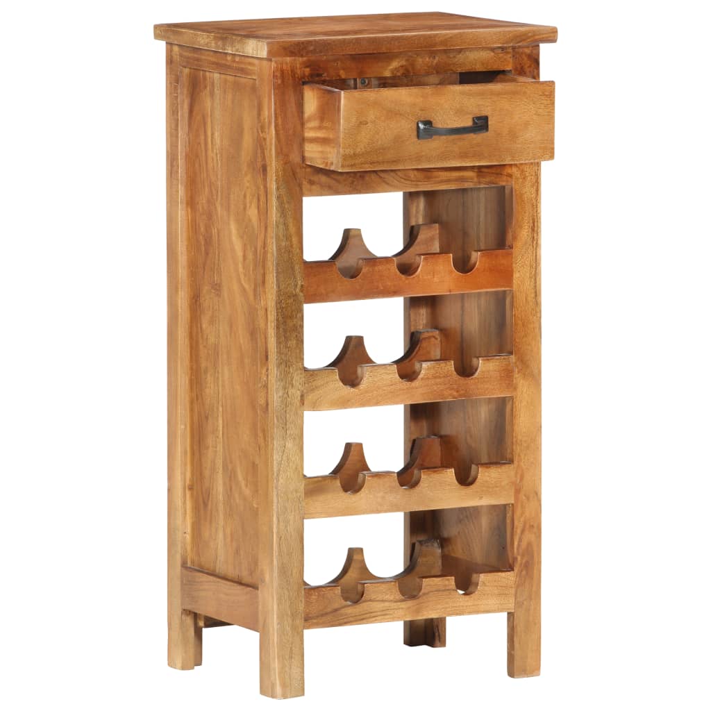 vidaXL Wine Cabinet 15.7"x11.8"x31.5" Solid Acacia Wood-3