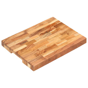 vidaXL Cutting Board Wooden Chopping Board with Strip Design Solid Wood Acacia-2