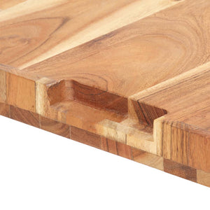 vidaXL Cutting Board Wooden Chopping Board with Strip Design Solid Wood Acacia-20