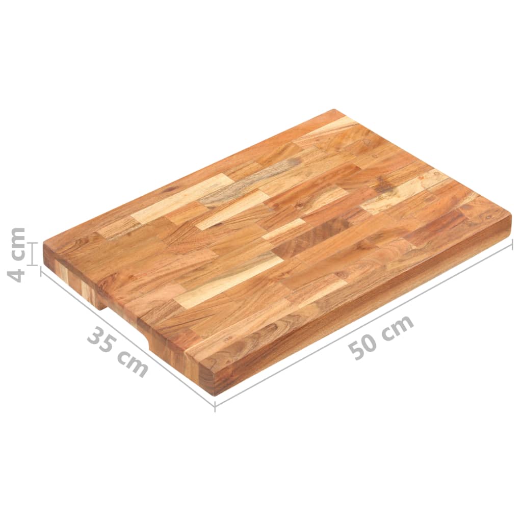 vidaXL Cutting Board Wooden Chopping Board with Strip Design Solid Wood Acacia-5