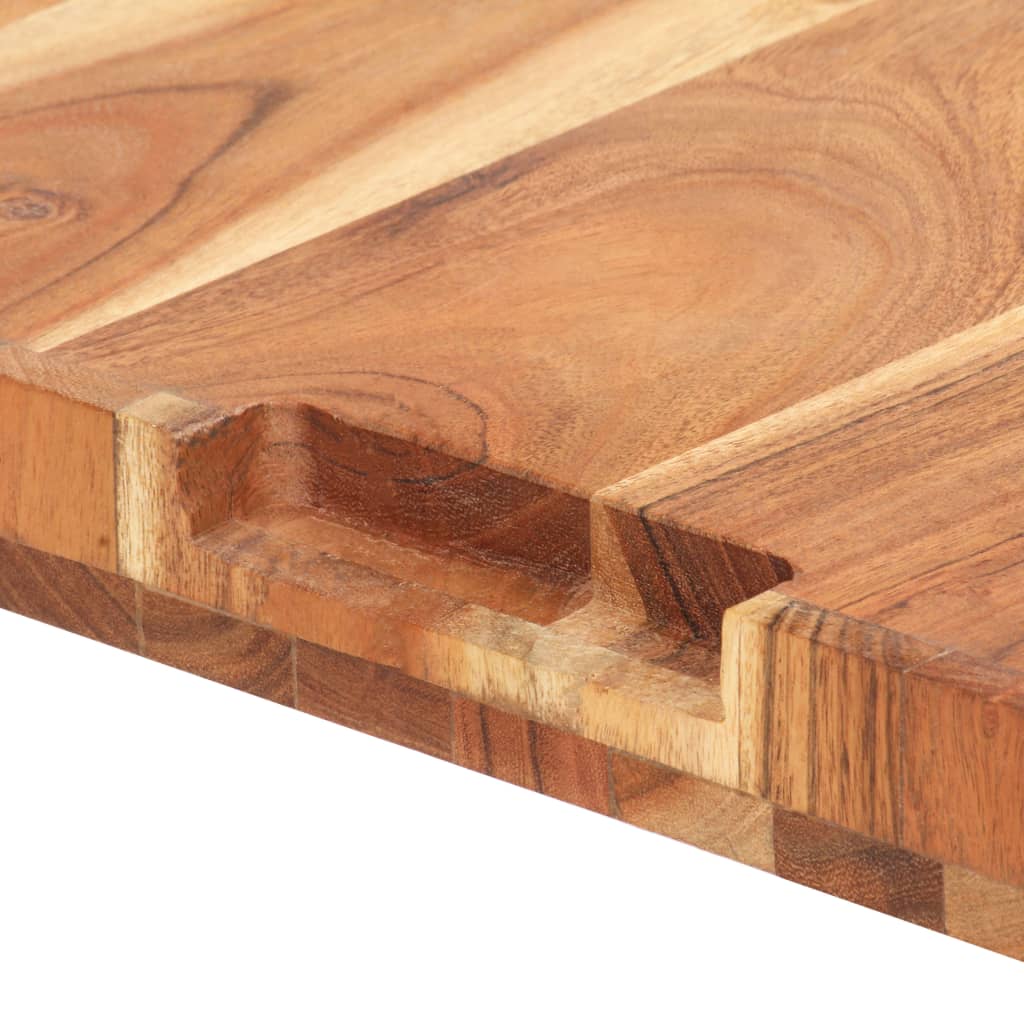 vidaXL Cutting Board Wooden Chopping Board with Strip Design Solid Wood Acacia-15