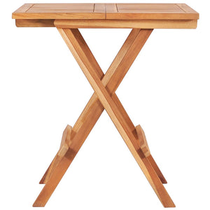 vidaXL Folding Bistro Table 23.6"x23.6"x25.6" Solid Teak Wood-1