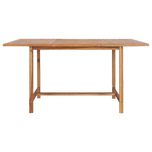 vidaXL Patio Table 59.1"x59.1"x29.9" Solid Teak Wood-2