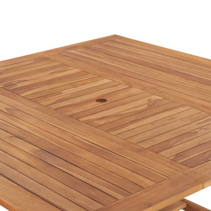 vidaXL Patio Table 59.1"x59.1"x29.9" Solid Teak Wood-5